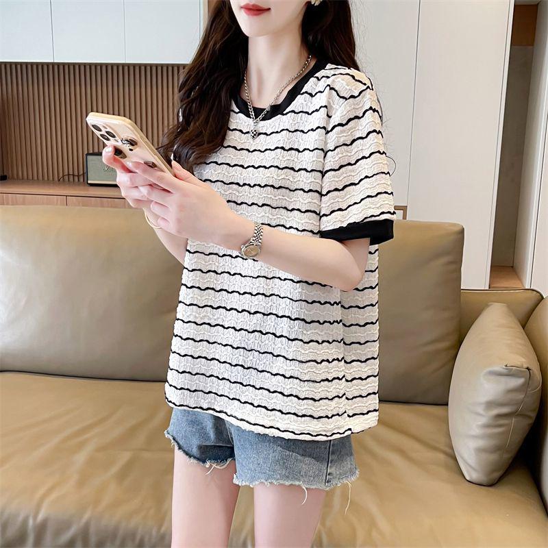 

Plus Size Women s Trendy Casual Round Neck Short Sleeve T-shirt for Summer 2026. XXL чорний