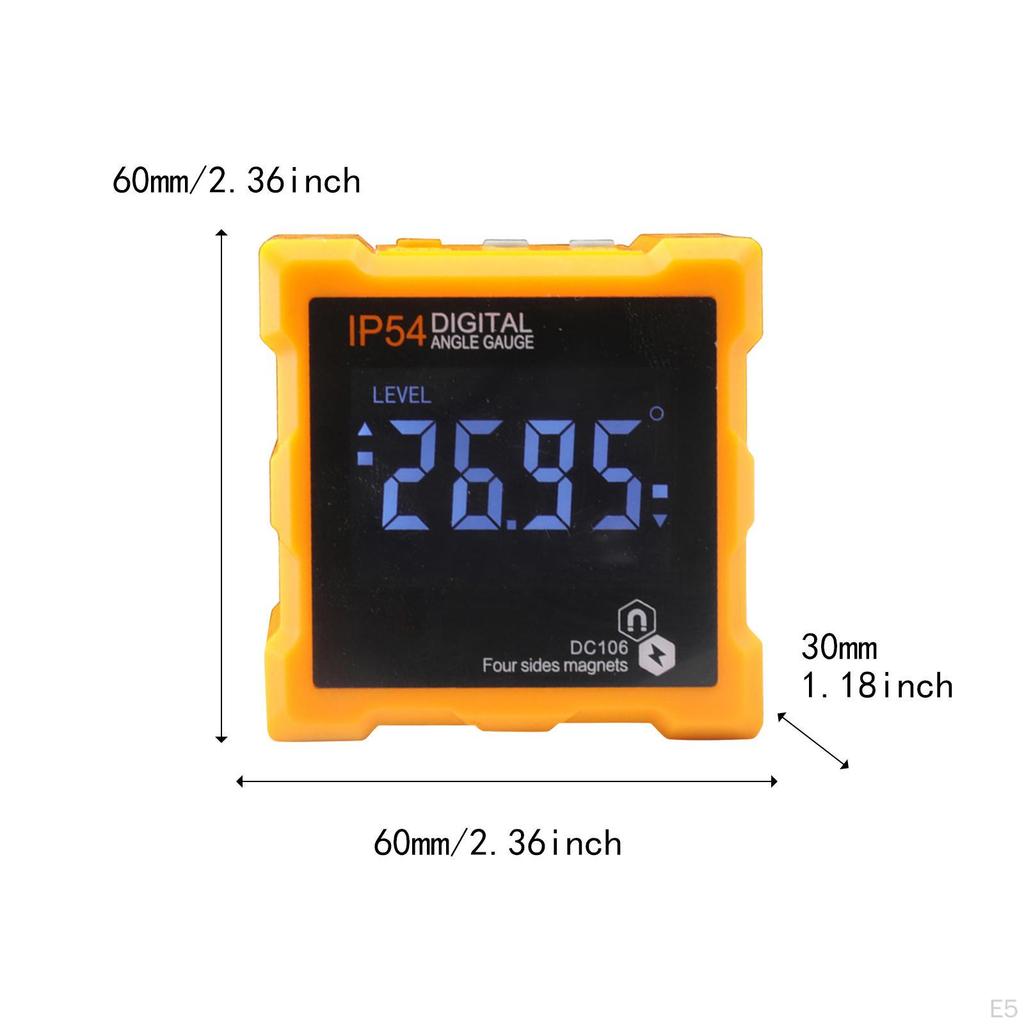 Digital Angle Portable with Backlight Electronic Level Range 4x90 Degree for Construction