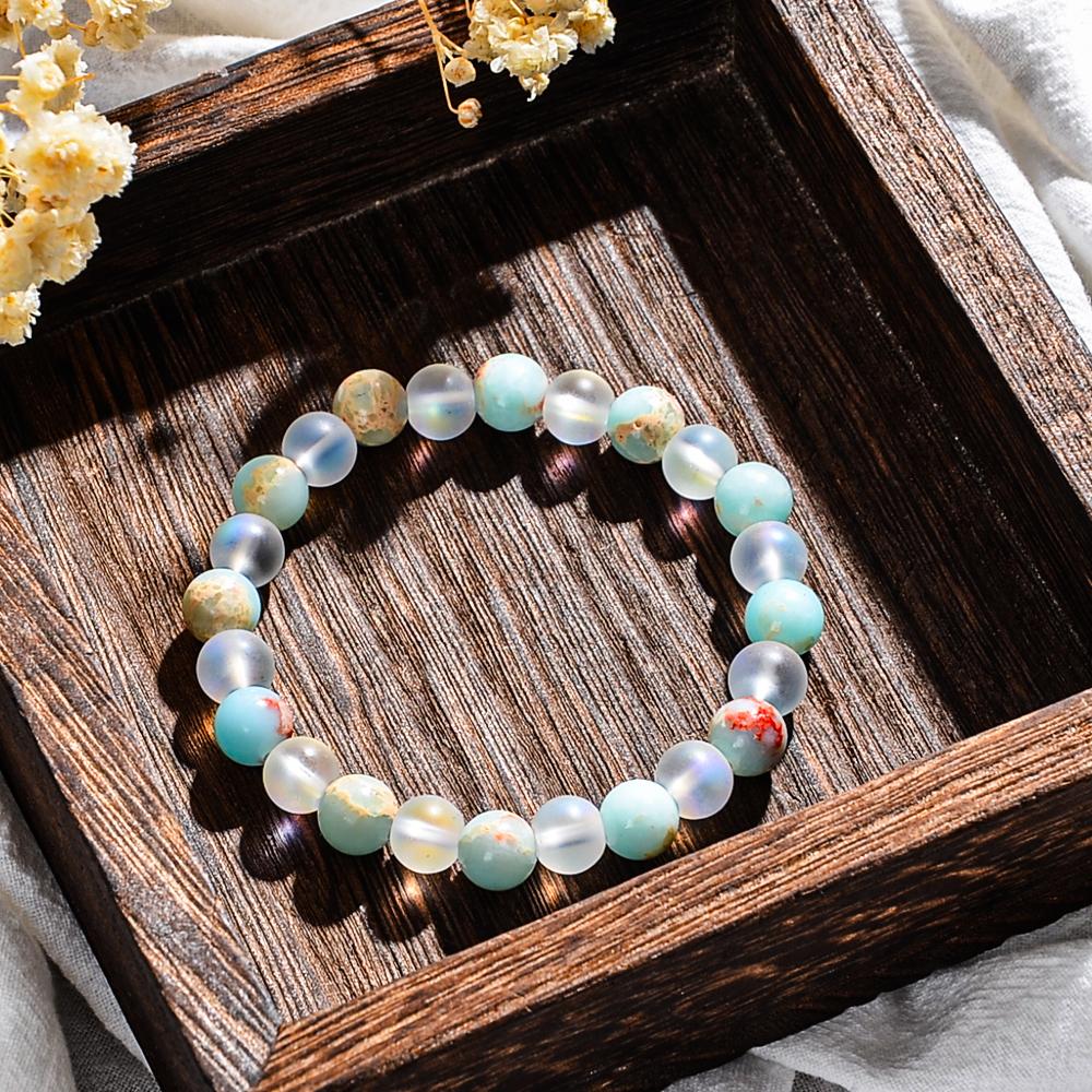 8mm Natural Shoushan Stone Health Bracelet, Bringing Health and Longevity, Fashionable Beaded Bracelet for Men and Women
