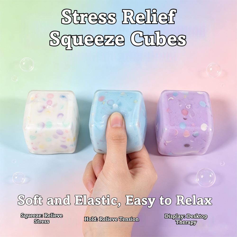 Squeeze Cube Stress Relief Toy Handmade Desktop Decompression Toy For Adults Stress