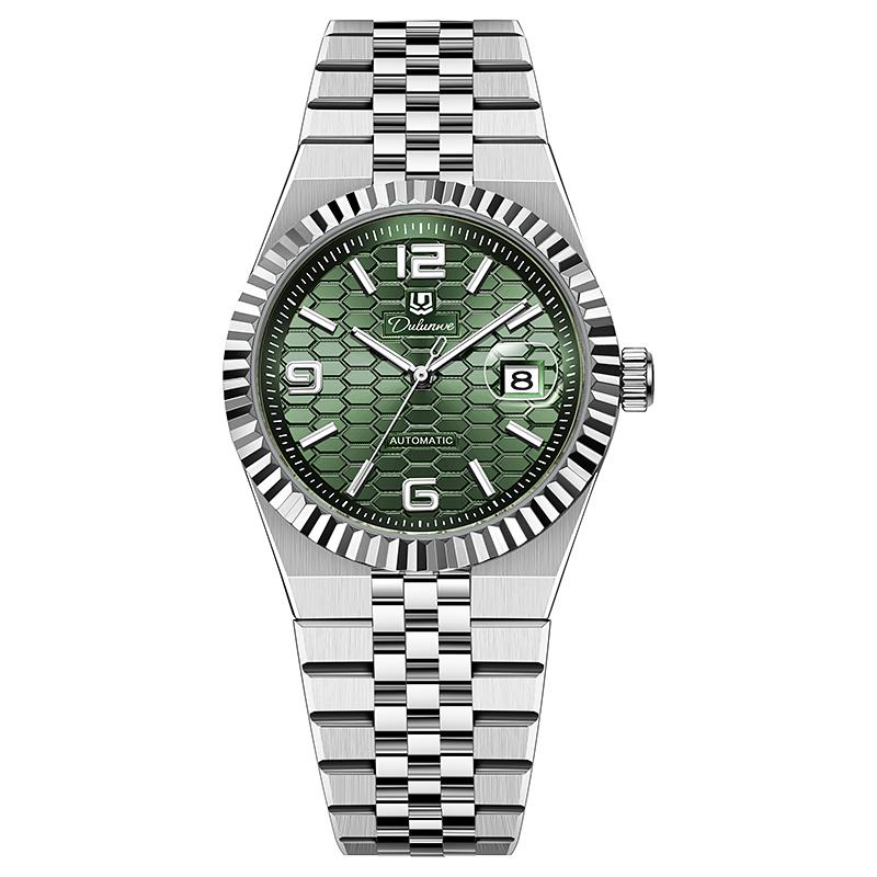 New Sky Blue Luxury Automatic Watch Luminous Calendar 30m Waterproof Stainless Steel Men Mechanical Wristwatches Sports Watch