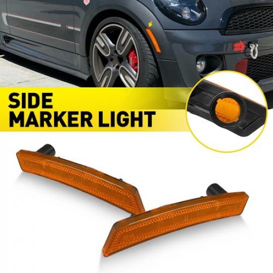For Mini R55 R56 R57 R58 Amber Front Wheel Fender Side Marker Light Housing