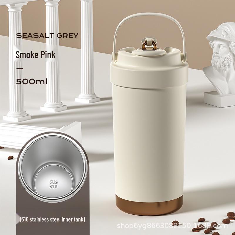 316 Stainless Steel Insulated Travel Coffee Cup with Ceramic Liner for Men, Women, and Students