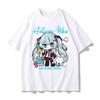 Japanese Anime Hatsune Miku Unisex Womens Tshirt Harajuku Street Casual Fashion Cotton Shortsleeve Soft and Breathable