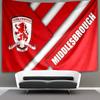 Middlesbrough Football Club CrestPrinted Tapestry, Fabric Tapestry Wall Hanging Decoration for Bedroom, Living Room, Dorm Room Home Party Fan Gifts