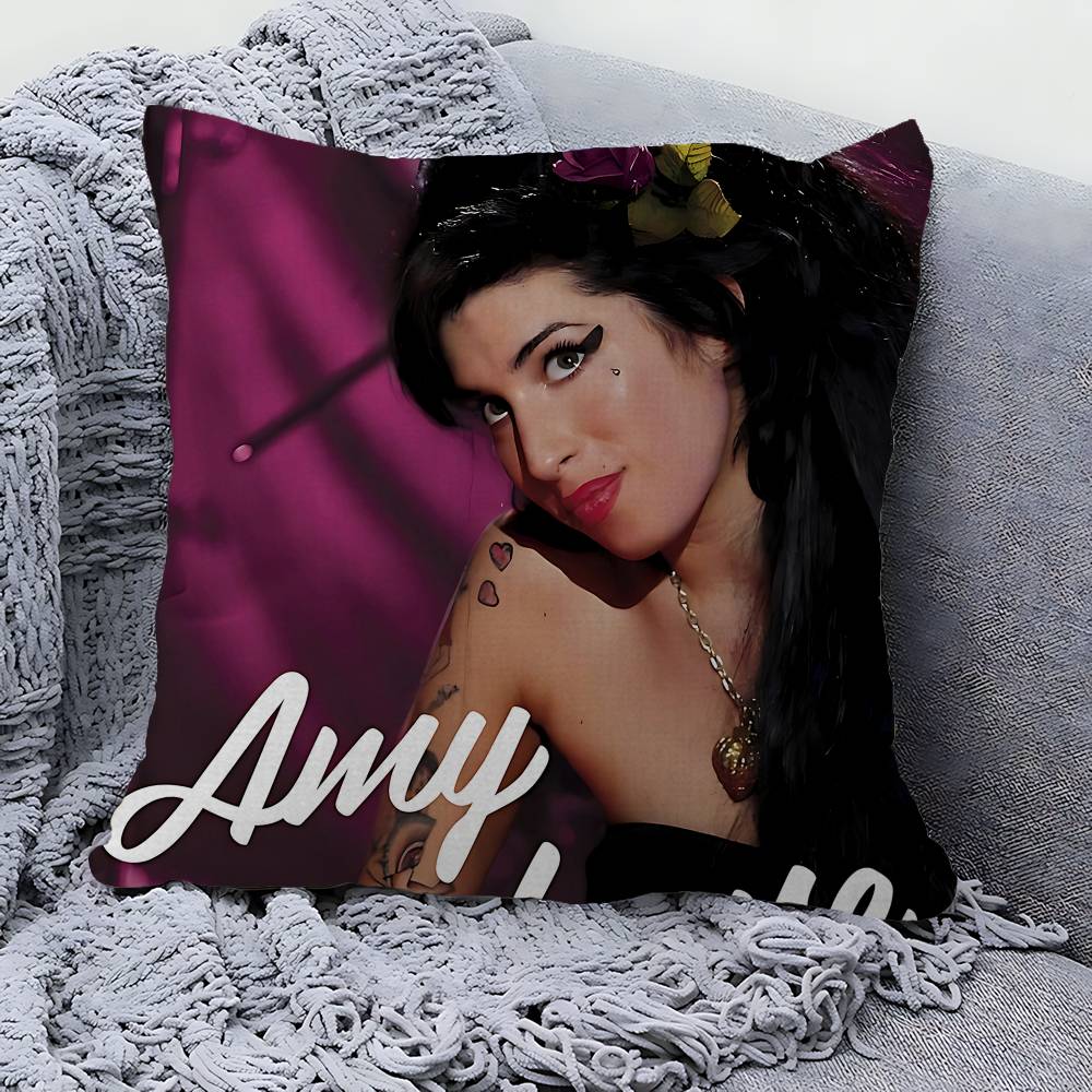 Popular Singer Star A-Amy W-Winehouse Personalized Pillow Cover Kids Bedroom Wild Party Decor Pillowcase Birthday Shower Gift