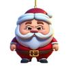 Christmas Themed Santa Claus Pattern Acrylic Pendant For Auto Interior Decor