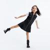 little MO&Co. Girls' Tencel Denim Sleeveless A-Line Zipper Dress