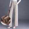 Women's Casual Thick Straight-Leg Pants for Spring, Autumn, and Winter - Suitable for Middle-Aged and Elderly