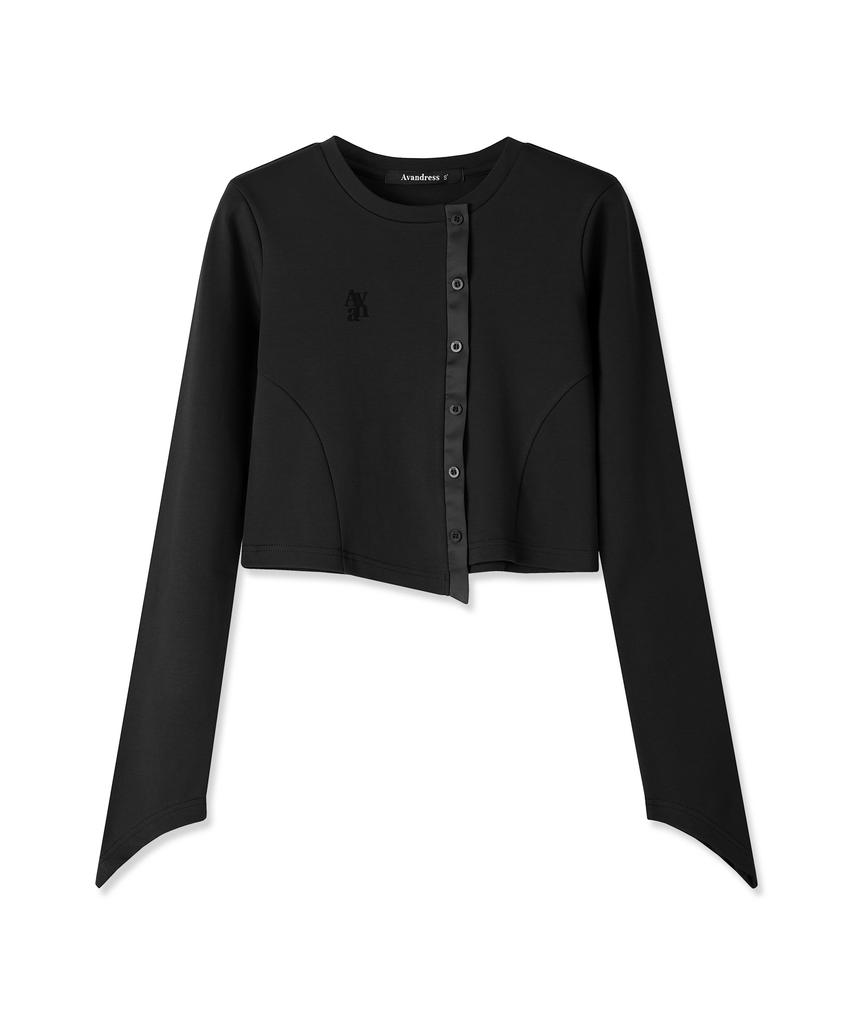 AVANDRESS Button Unbalance Long Sleeve - 2Col