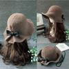 1Pcs Autumn Winter Fedoras Women Hat Elegant Vintage Bowknot Wool Ladies Hat Dome Felt Wedding Church Jazz Cap Female Bow Bowler