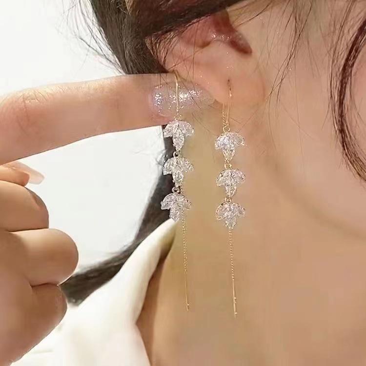 925 Silver Needle Luxury Tassel Earrings for Women
