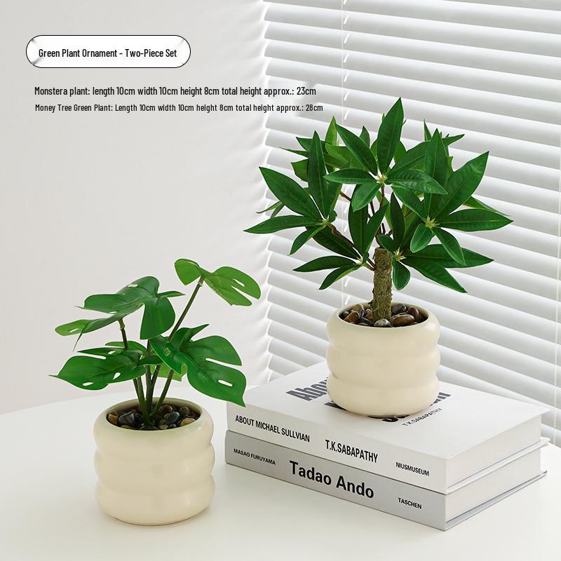 Nordic Indoor Desktop Bonsai: Artificial Green Plants for Office Decoration