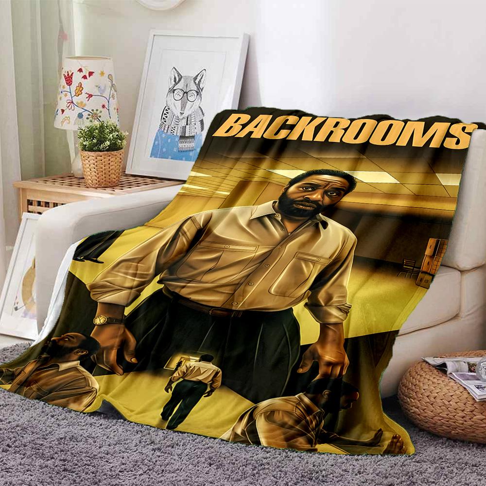 1pc Blanket - horror film The Backrooms Print Design,Lightweight Blanket for Sofa,Bed- Soft &Warm,Gift for All Seasons