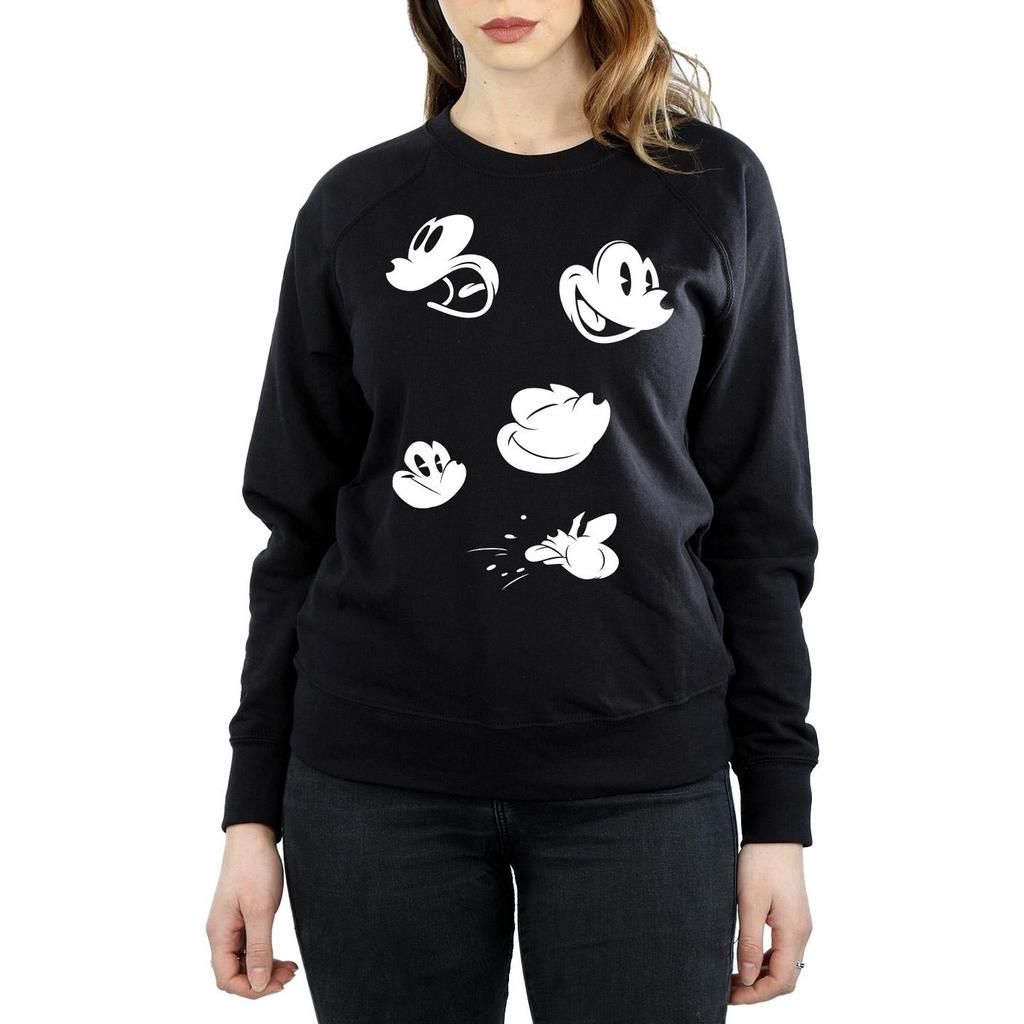 Disney Womens/Ladies Mickey Mouse Faces Sweatshirt