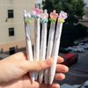 Office School Supplies Cute Flower Press Pen Student Quick Drying Neutral Brush Question Head High Quality Girly Heart Kawai