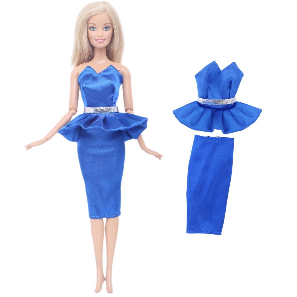 1/6 Puppenoutfit Mode Mädchen Mini Kleid Rock Kleid Hose Kleidung für 30cm Puppe 11,5 Zoll Geschenkset Mädchenspielzeug