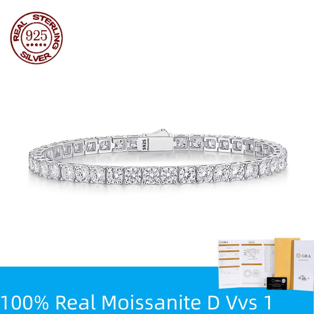 Moissanīta tenisa aproce 4 mm sievietēm