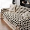 Houndstooth Sofa Cover Towel Vintage Cloth Sofa  Spring Four Seasons Sofa Cushion Woolen Full Cover Towel Blanket Sofa Mat