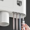 Badezimmer Adsorption Inverted Zahnbürstenhalter Wand Automatische Zahnpasta Squeezer Lagerregal Badezimmer Zubehör