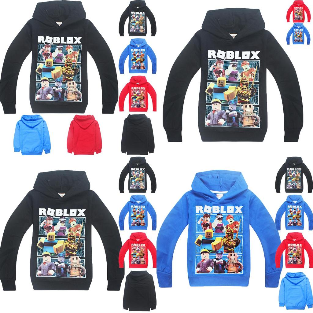 Vibrant Children's Roblox Print Hoodie Sweater With Long Sleeves And Comfortable Fit