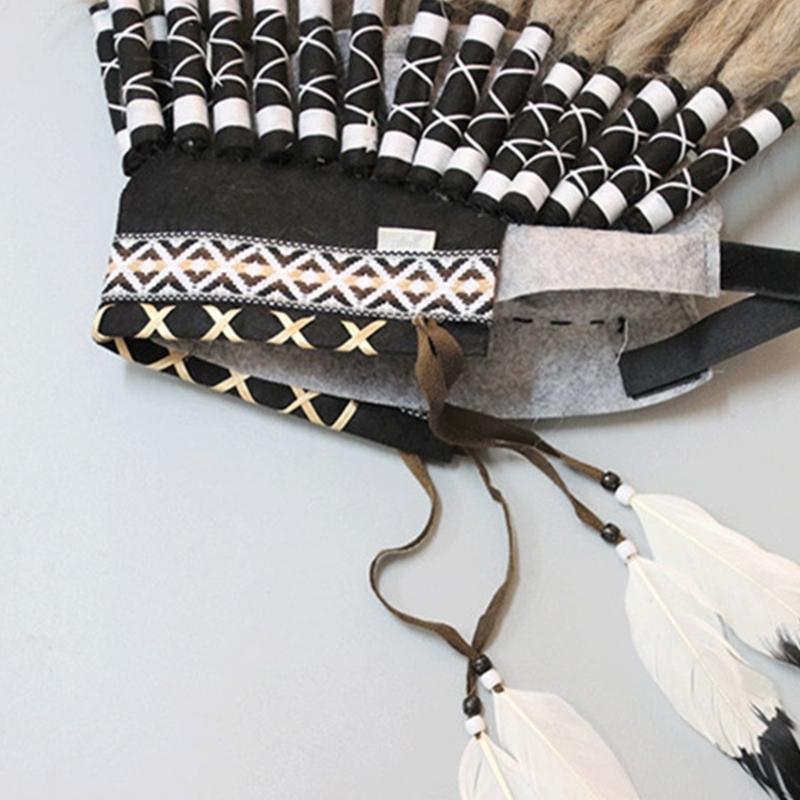 Federkopfschmuck Zarte Ethnische Amerikanische Indianer Kopfbedeckung Afrikanischer Stammeshäuptling Bühne Halloween Party Haarband