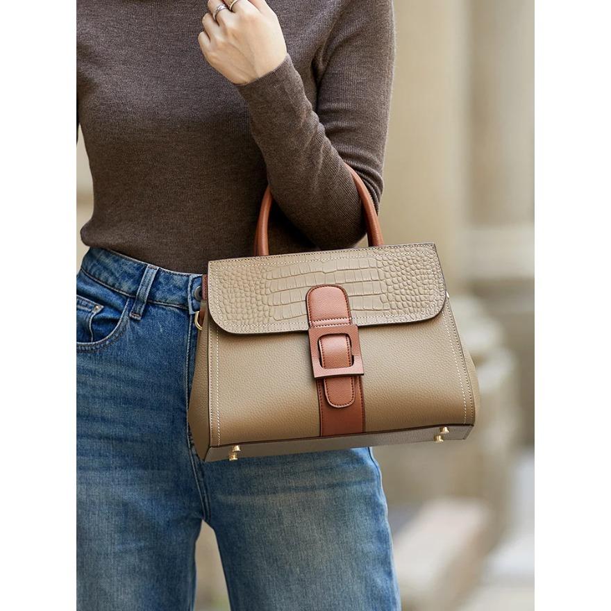 

Настоящие кожаные сумки для женщин, сумки-мессенджеры с замком сверху, супермягкие кожаные женские сумки