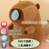 merkmal shop Capybara stuffed toy, runny nose, soft, skin-friendly, 22cm33cm45cm, fluffy, cute, soothing capybara interior store decoration (Large