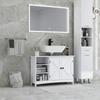 Bathroom Vanity Unit with 2-Door Cabinet and 3 Open Shelves, Made of Wood. 90x30x60cm. White