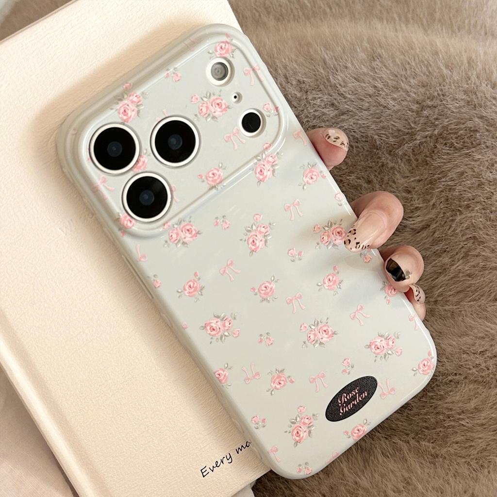 Frosted Crushed Rose Flower Case Suitable for Apple 17 Pro Max, iPhone 16, Beautiful 1513, Anti-drop 14