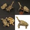 Decorative Metal Storage Box For Rings Necklaces Ashtray In Tortoise Design Artistic Turtles themed Brass Container