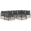 VidaXL Salon de jardin 7 pcs avec coussins anthracite résine tressée, ensemble de salon, ensemble de salon d'extérieur, 3186789