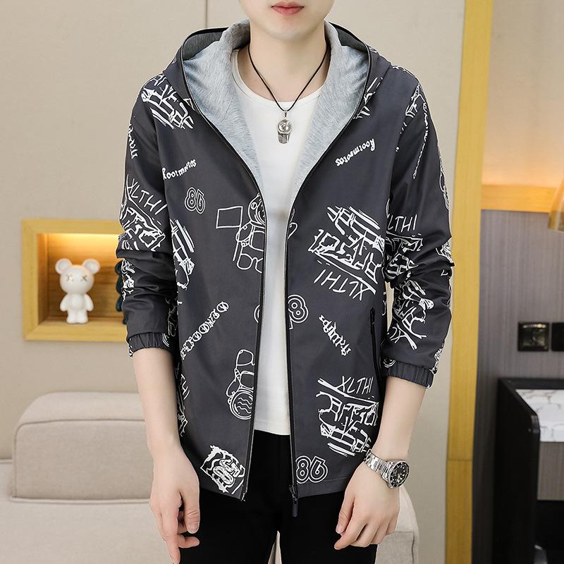 Spring and Autumn Coats Men's Trend Loose and Fat Plus Size Casual Jackets on Both Sides Autumn Tops