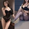 Sexy lingerie small breasts show big sexy one-piece uniform bed flirting open file free pure desire temptation passion suit