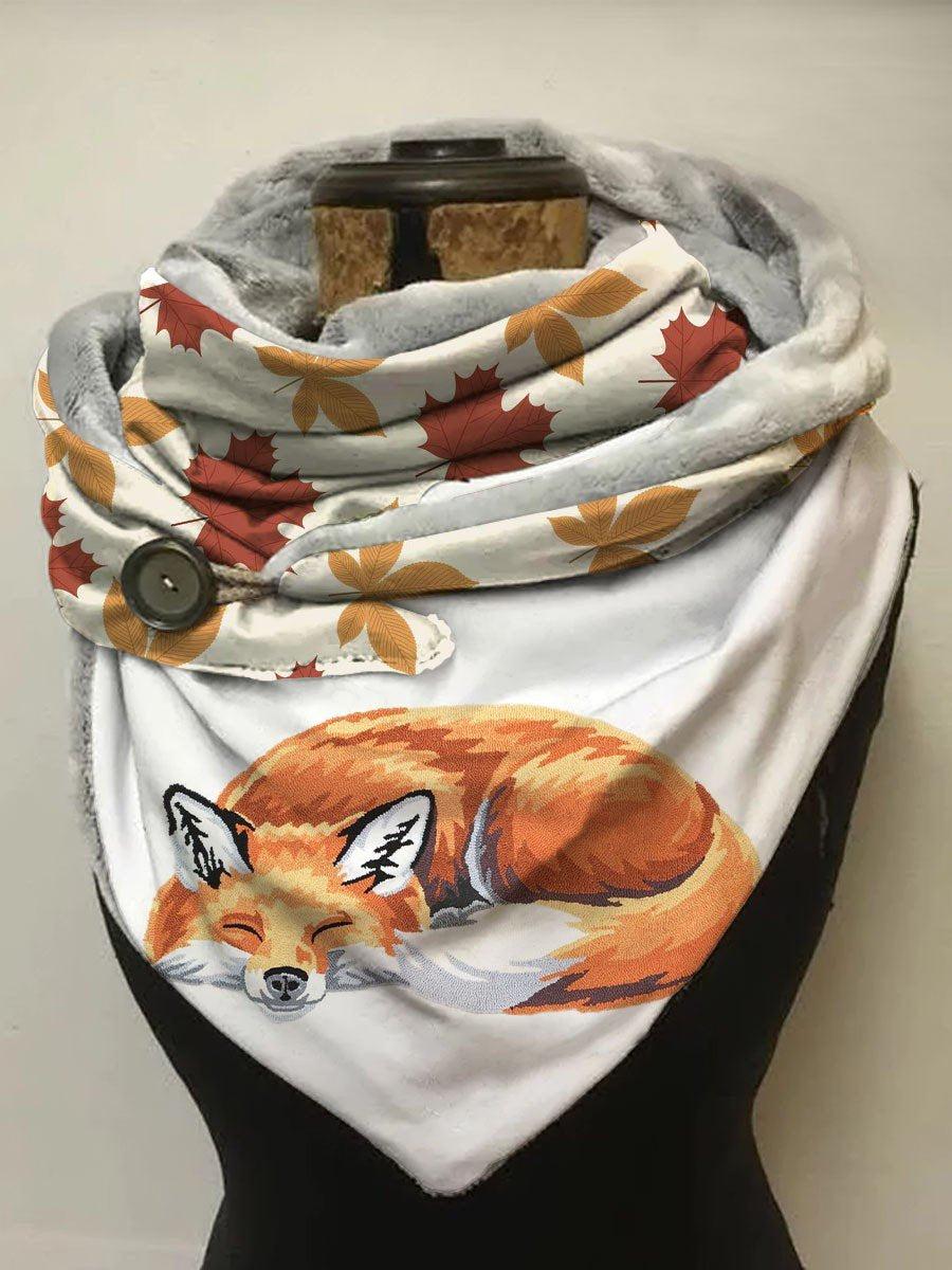 Cute Fox 3D All Over Printed Scarf And Shawl For Women 135x50 cm