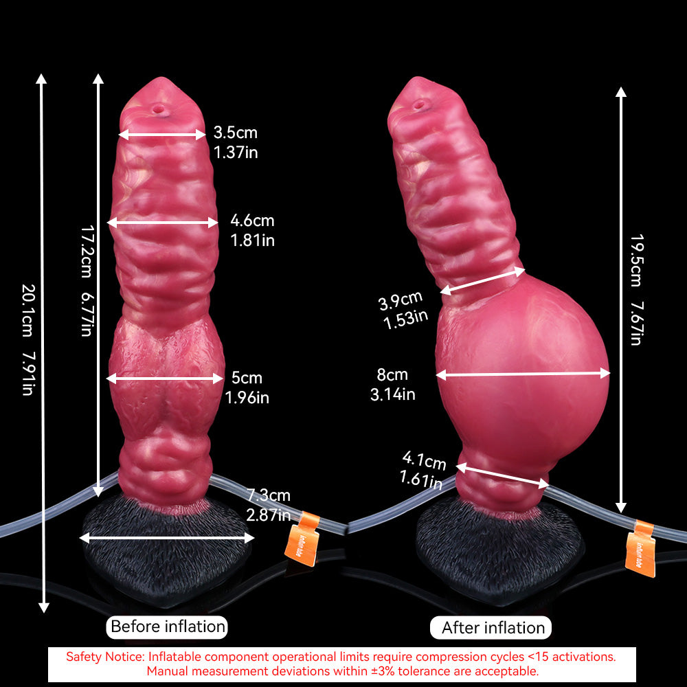 Wolf Dog Inflatable Squirting Dildo Realistic Dildos