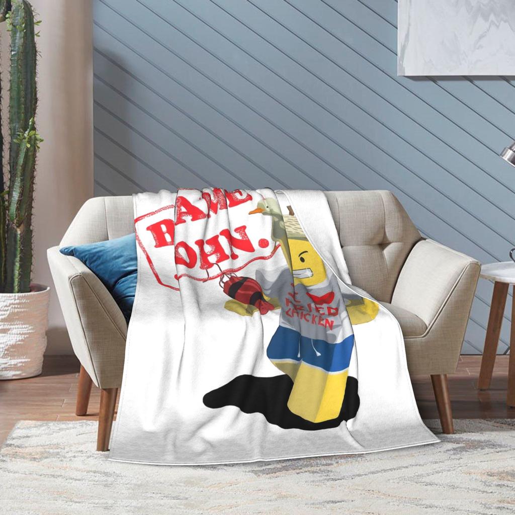 Shedletsky Blame John Forsaken Fuzzy Blankets Meme Robloxs Awesome Throw Blankets for  Sofa Bedding Lounge 125*100cm Bedspreads