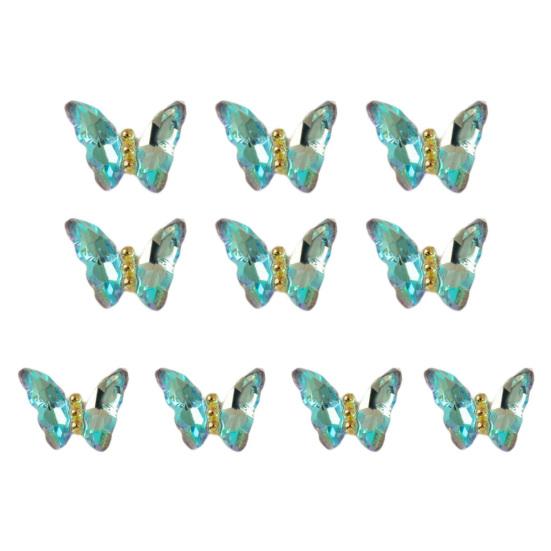 10Pcs Nail Decorations Sparkling Surface Beautifully Shiny Visual Effect Wide Faux Crystal Luxury