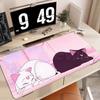 Mouse Pad Black Cat Large Keyboard Gaming White Desk Mat with Stitched Edge Rubber Antislip Coumputer Mat Carpet Mousepads