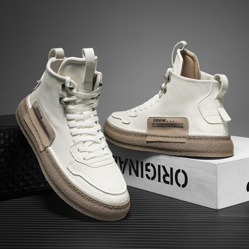 Fashion 2025 New Leather Men's Boots Fashion Outdoor Work Shoes Comfy Non-Slip Sneakers for Men Shoes High Quality Casual Designer Shoes