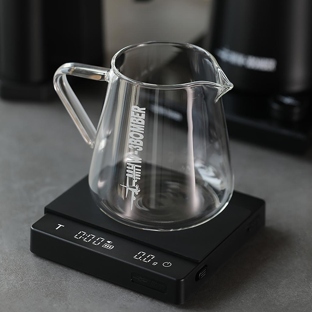 MHW-3BOMBER Digital Coffee Scale With Timer LED Screen Espresso USB 2kg Max.Weighing 0.1g High Precision Measures Kitchen Scale