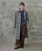 KIIMUIR [Drape Wool] Cashmere Blend Semi-Overfit Balmacaan Coat_Grey
