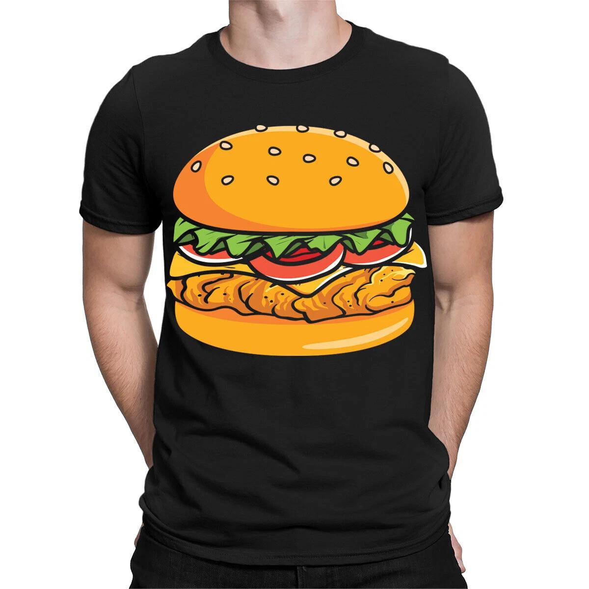 Fried Chicken Sandwich Fast Food Lover Gift Foodie Mens Womens T-Shirts #TA-31 3XL