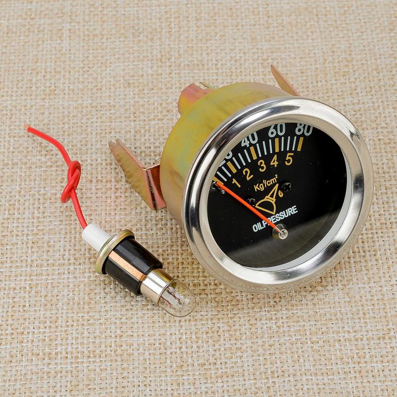 Car Universal 12V 2" 52mm Mechanical Oil Pressure Gauge Meter 0-80 PSI