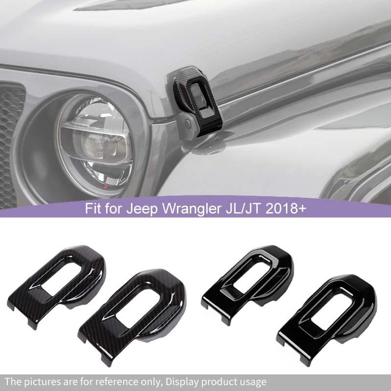 Fit For Jeep Wrangler JL For JT Gladiator 2018 Up ABS Front Engine Hood Ornament Decoration Cover Protective Sticker Car Exterior Accessories
