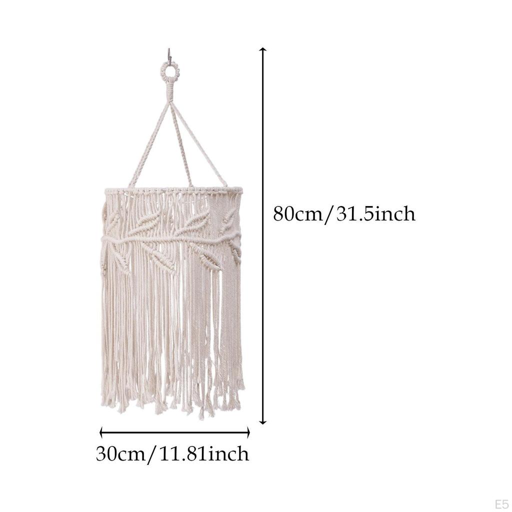Decorative Hanging Light Cover with Macrame Design for Home And Office