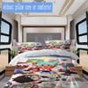 Toca Boca World Pattern Bedding,Quilt Set Quilt Cover Pillowcase Home Birthday Gift (1*duvet cover+2*pillowcase,without core)SSJT0917143