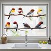 Creative Colorful Bird Static Cling Window Sticker Removable Self-Adhesive for Bedroom Living Room Kitchen Glass Home Decor Art