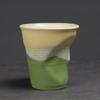 Creative Coarse Ceramic Coffee Cups Retro Irregular Folded Ceramic Mug 3oz 90ml