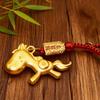 Wealth Chinese Zodiac Key Ring Vintage Weaving Key Chains Lucky Horse Bag Pendant  Women Men